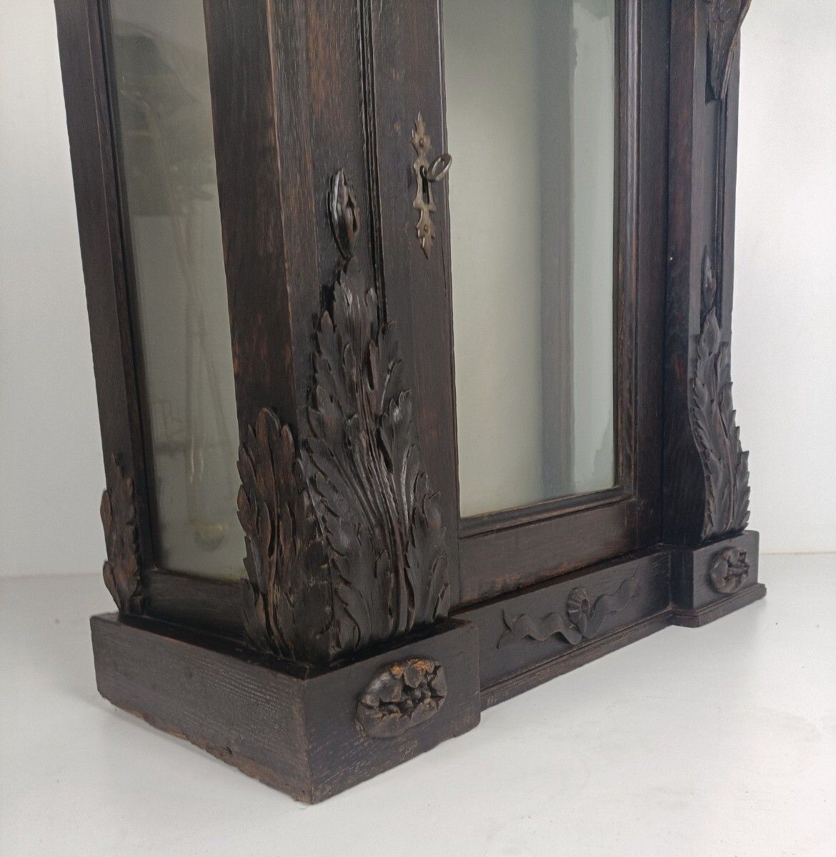 photo for sale Impressive Large Hand Carved Wooden Cabinet Display Angels 18th Century Wow