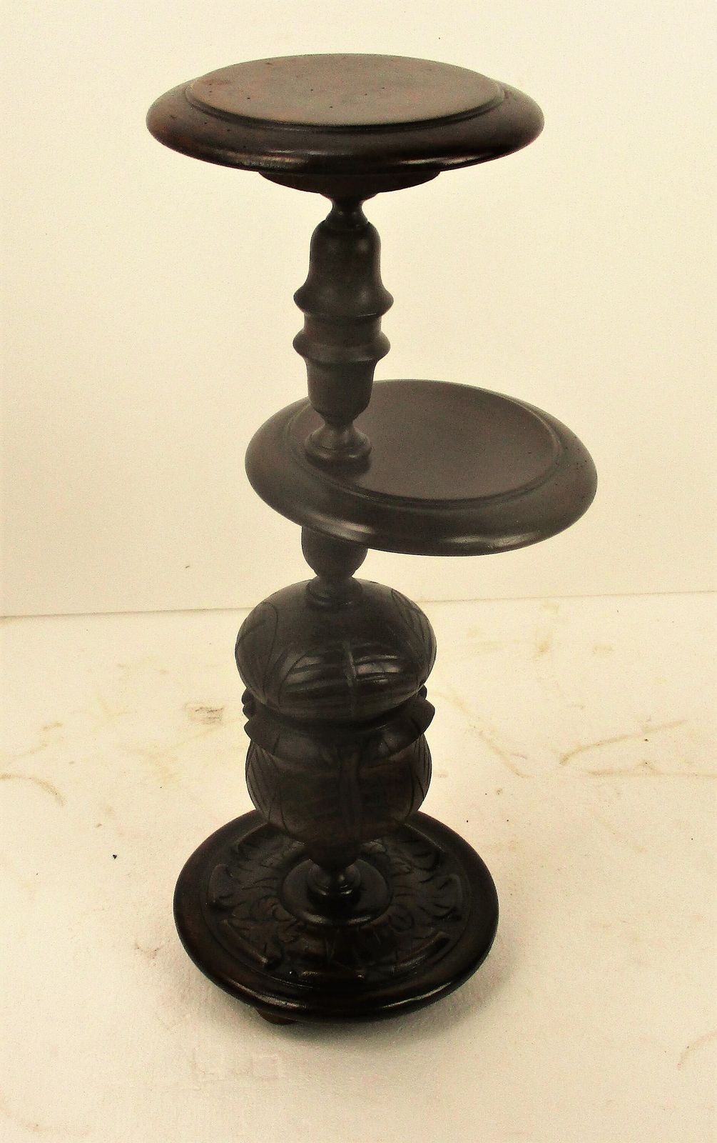 Gorgeous Ornate Hand Carved Wood Display Side Table Pedestal Plant Bonsai Stand photo furniture