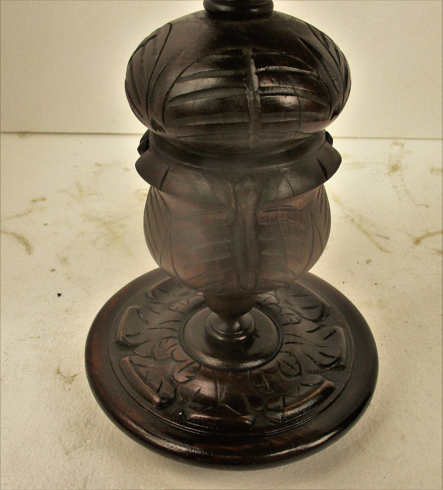 Gorgeous Ornate Hand Carved Wood Display Side Table Pedestal Plant Bonsai Stand photo Furniture