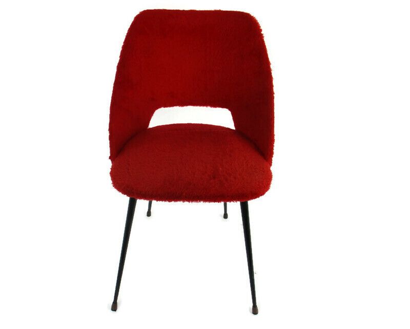 Mid Century Modernist Plush Cocktail Conference Chair Upholstered Saarinen Style