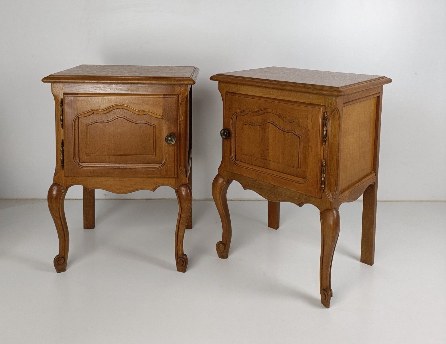 Pair Of Nightstands End Tables Cabinets Louis XV Style Bedroom Cabinets Wood Far photo furniture