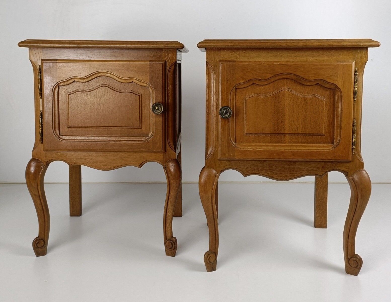 Pair Of Nightstands End Tables Cabinets Louis XV Style Bedroom Cabinets Wood Far photo vintage