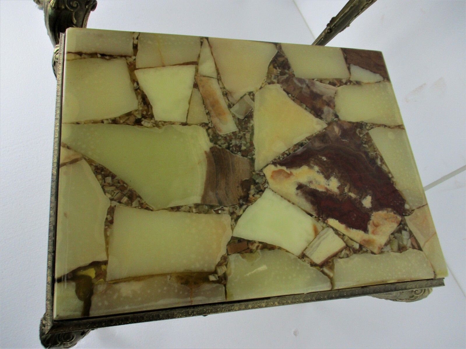Set Of 3 Nesting Stacking  Coffee Side Tables Marble Brass Hollywood Regency Wow photo Furniture