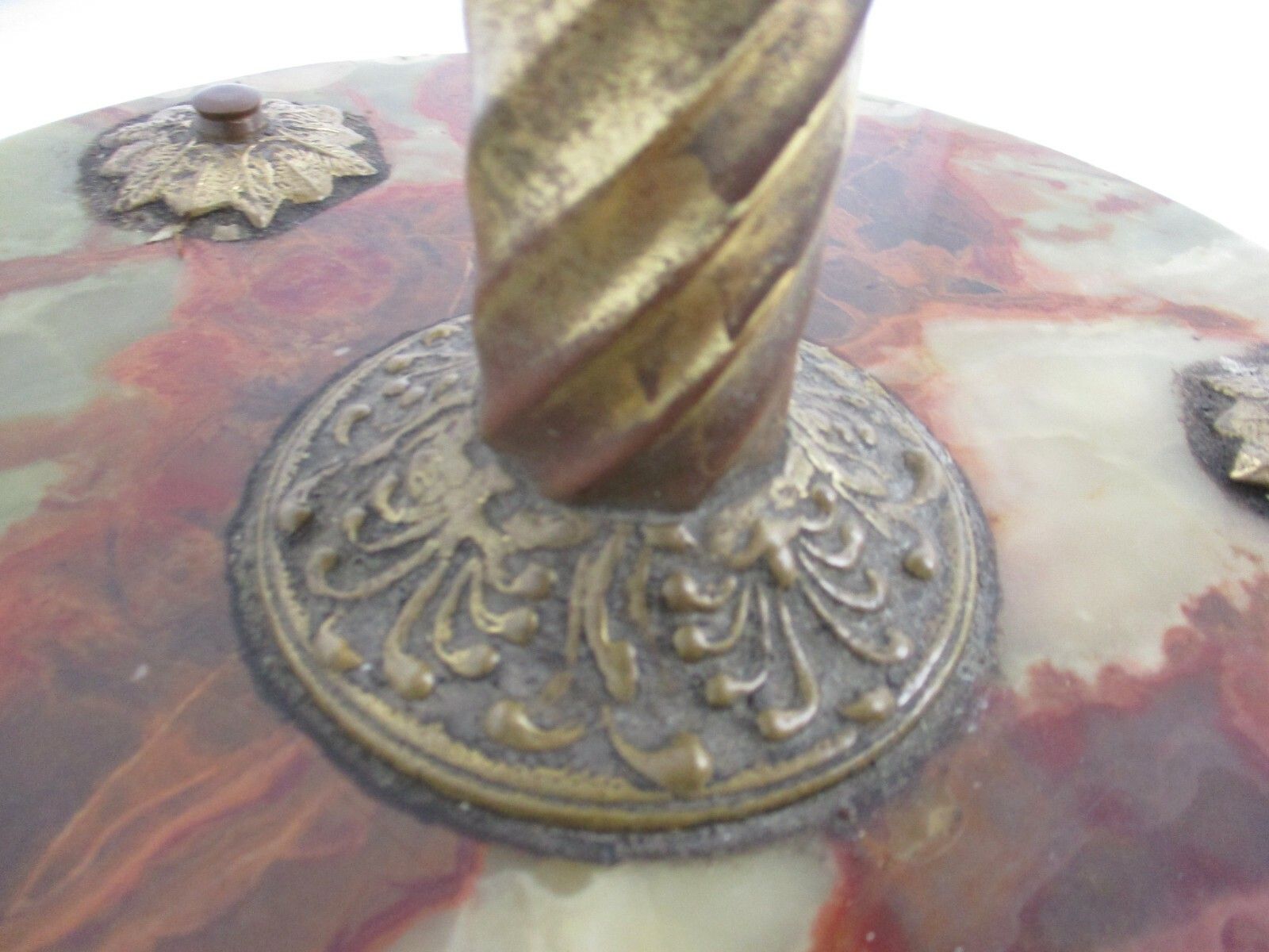 Mid Century Modern Cast Brass Hall Tree Coat Hat Rack Marble Base Eyecatcher photo vintage