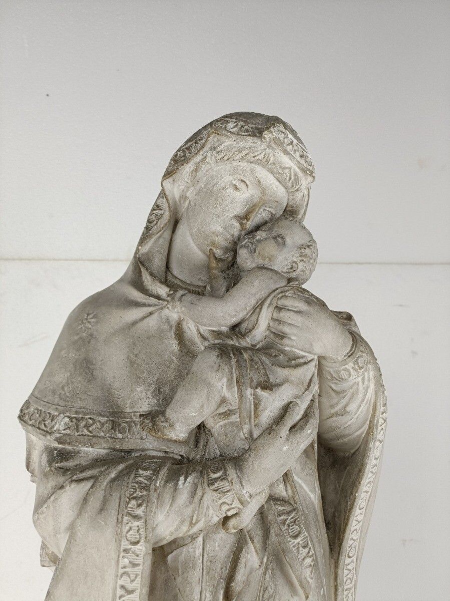Statue Notre Dame De Grace Plaster Xl Church Chapel Our Lady Of Grace Collector photo Art