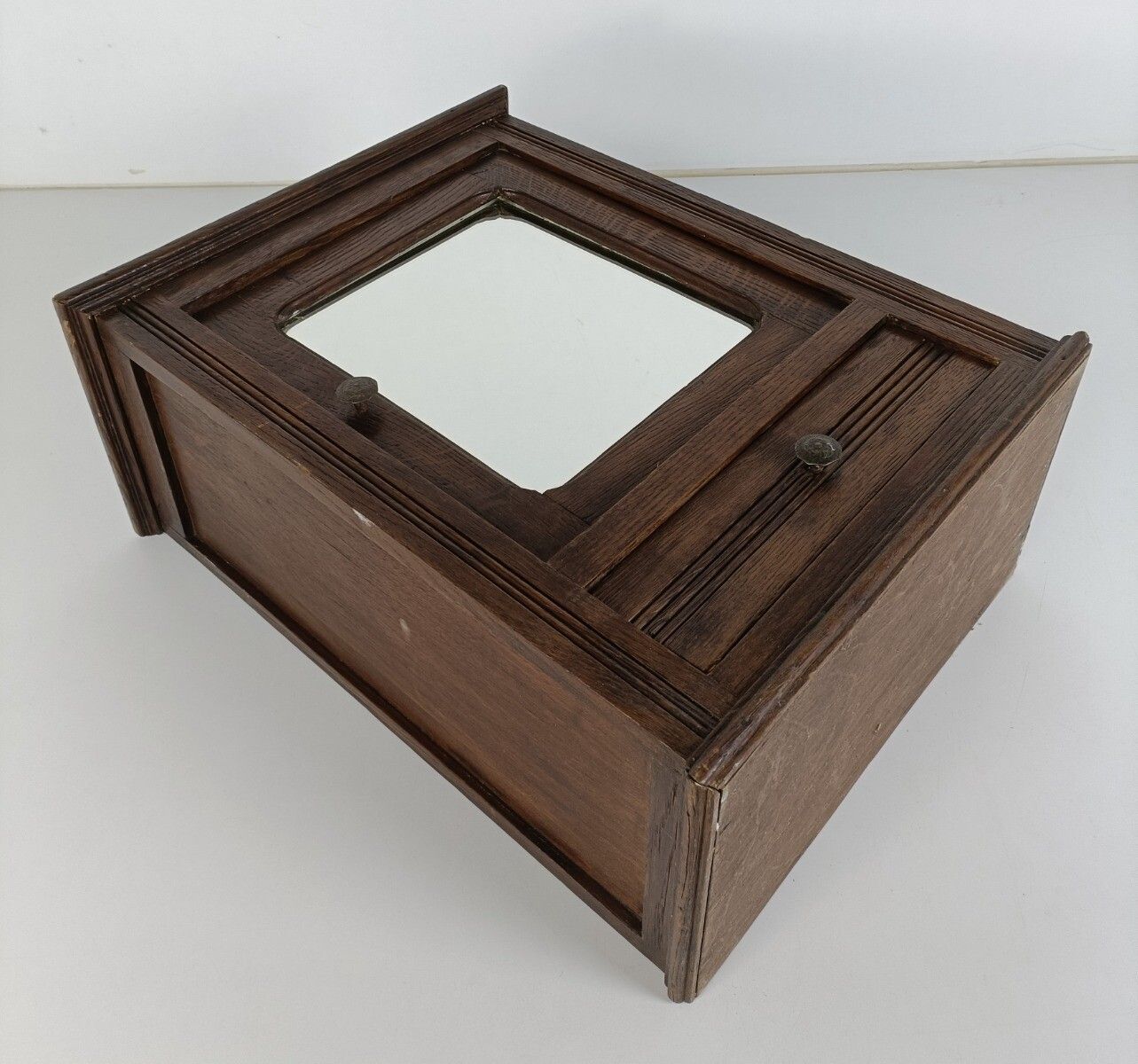 Antique Medicine Apothecary Shaving Cabinet Bathroom Wall Hanging Wood photo vintage