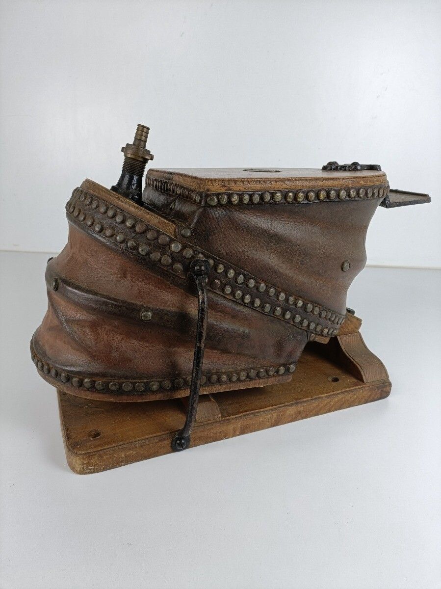Antique Siebe Gorman Co. Firefighters Bellows Horn Alarm Air Pump Collector photo for sale