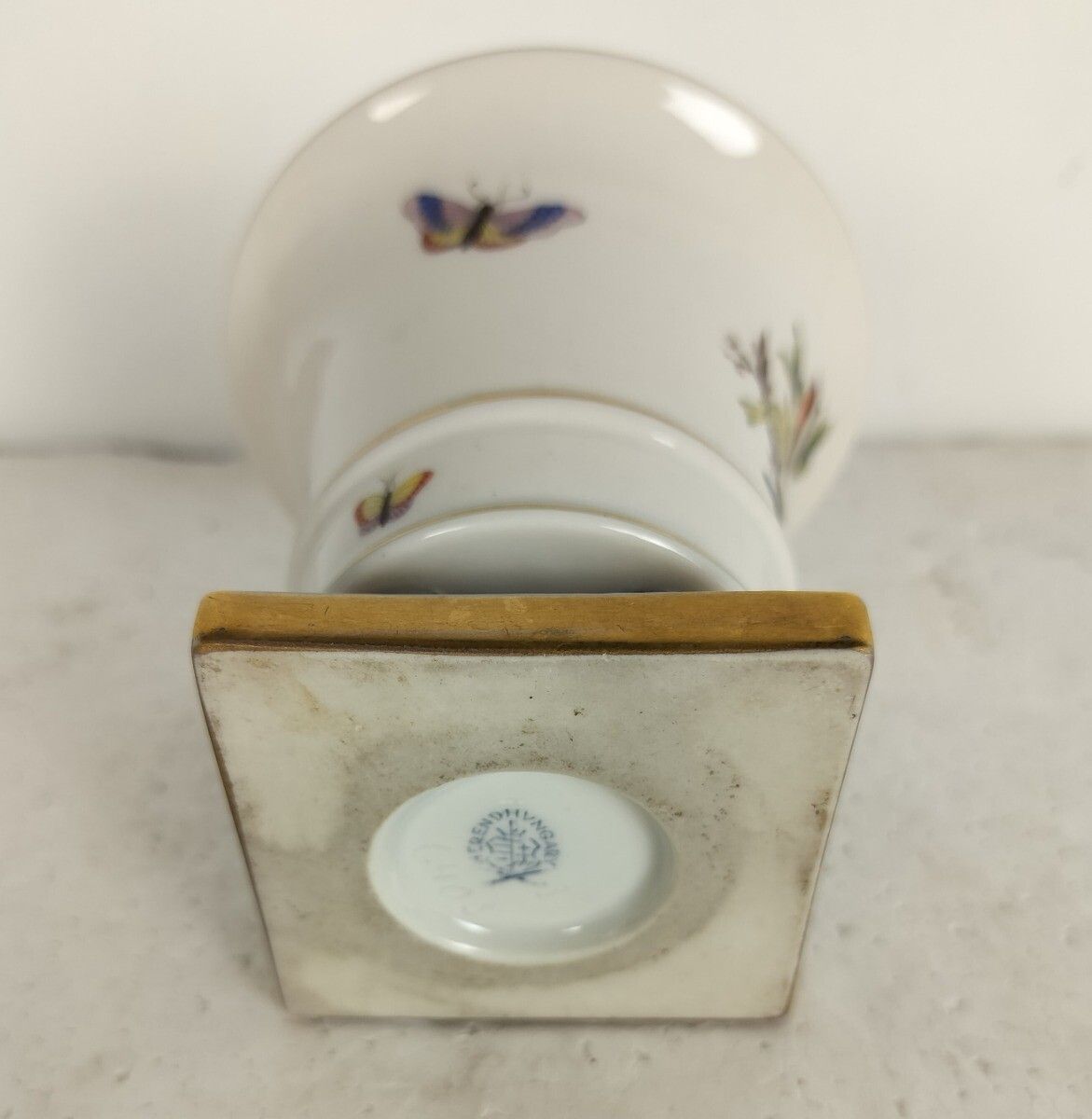Jardiniere Nail Vase Herend Hungary Footed Paw Legs Rothschilds Birds Butterflie photo vinterior