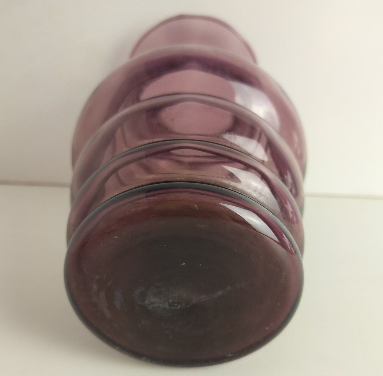 Art Deco Doyen Purple Amethyst Hooped Vase Lovely  Large Art Glass Antique photo buy