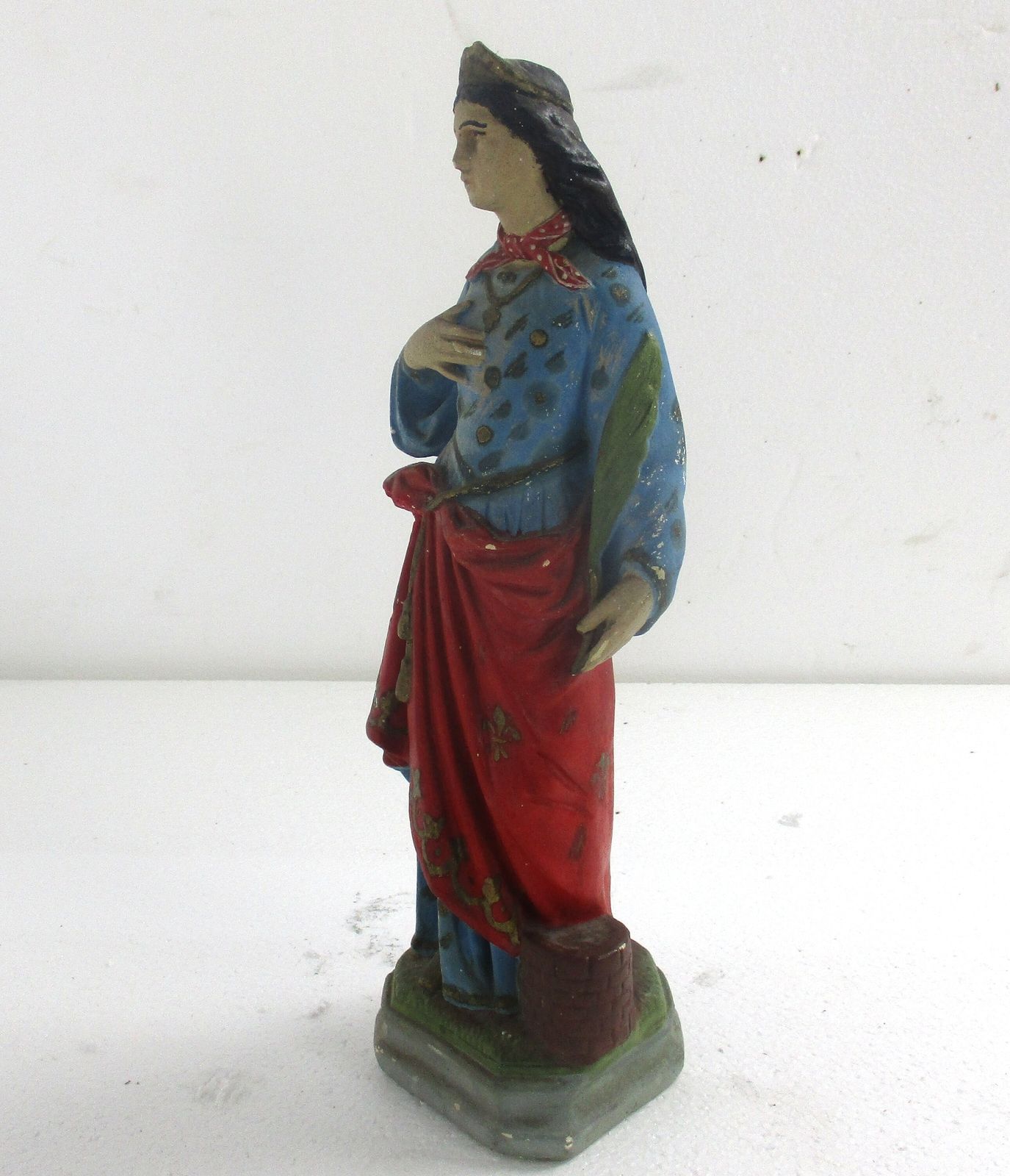 Large Statue Saint St Barbara Of Nicomedië Tower Patron Of Firemen Plaster Htf photo 146.0
