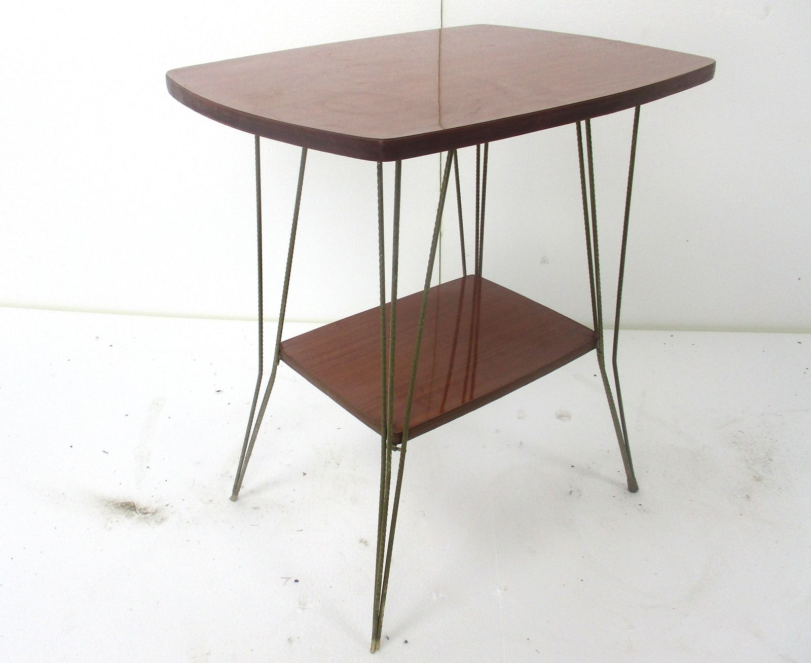 Small Vintage Authentic Tv Stand Table Mid Century Modernist Stunning Funky Ra photo for sale