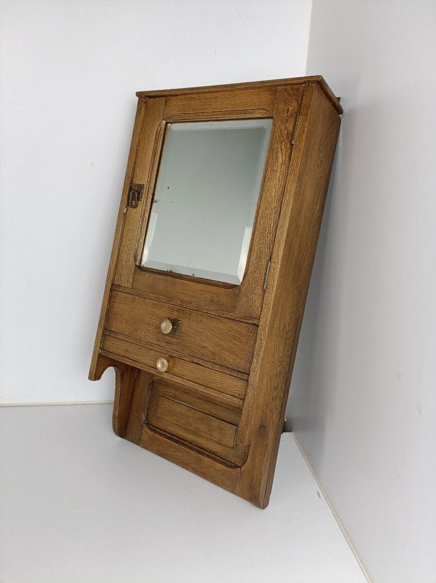 Medicine Apothecary Apothecary Bathroom Cabinet Beveled Glass Carved Wood  Barn photo furniture