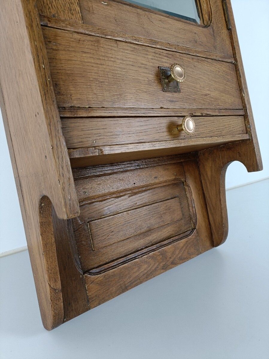 Medicine Apothecary Apothecary Bathroom Cabinet Beveled Glass Carved Wood  Barn photo Furniture