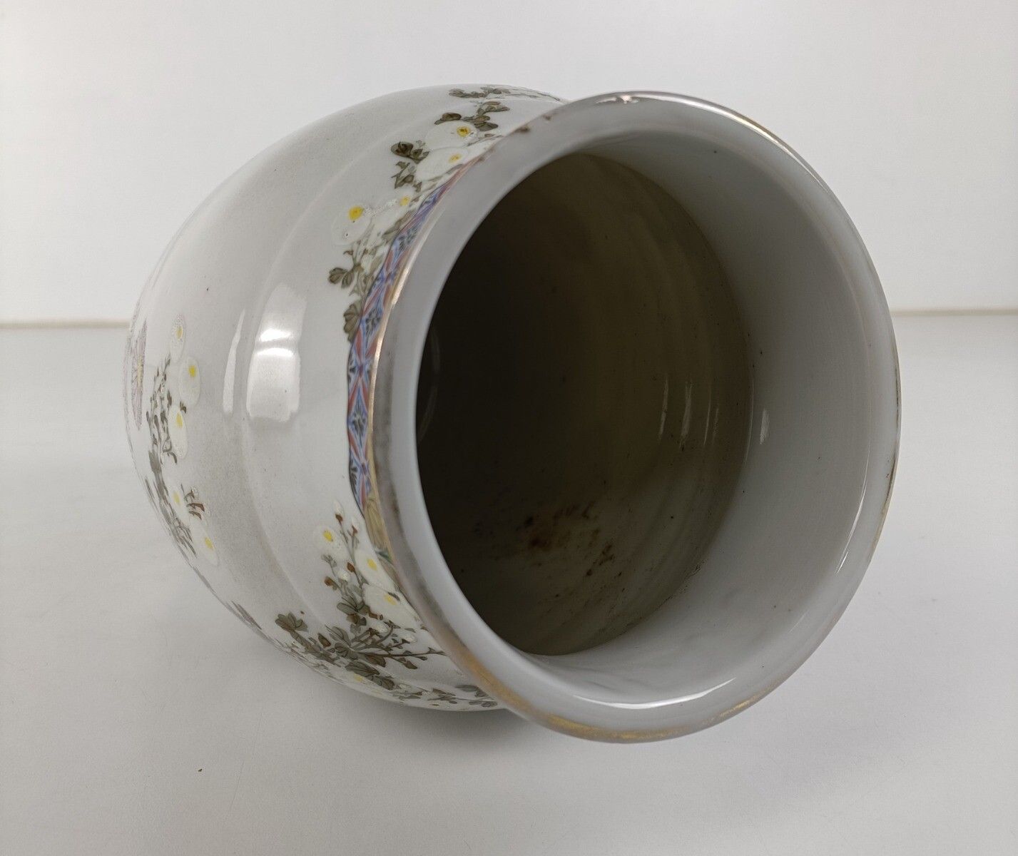 photo for sale Japanese Antique 19th Century Floral Vase Decoration Only