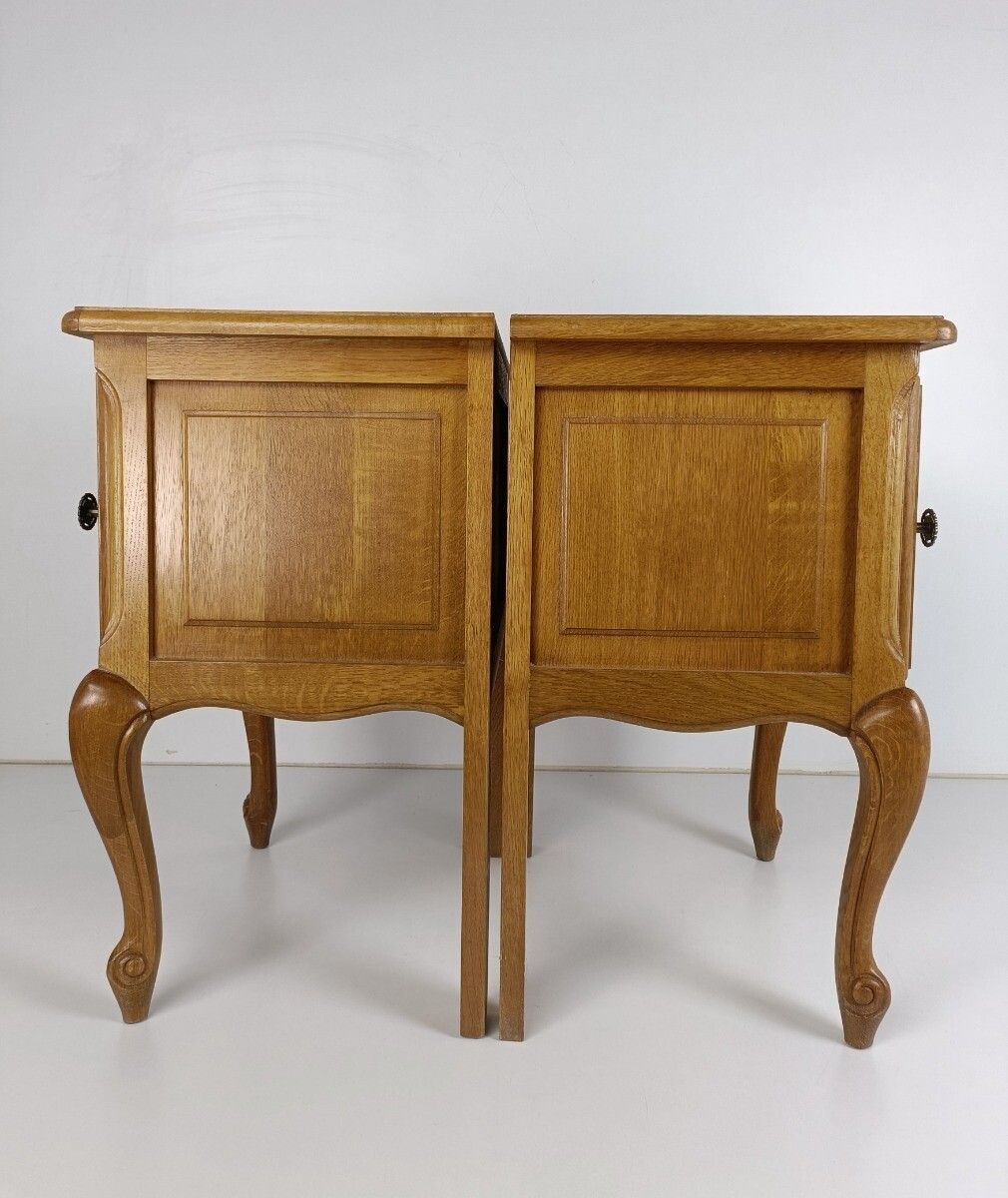 Pair Of Nightstands End Tables Cabinets Louis XV Style Bedroom Cabinets Wood Far photo vintage