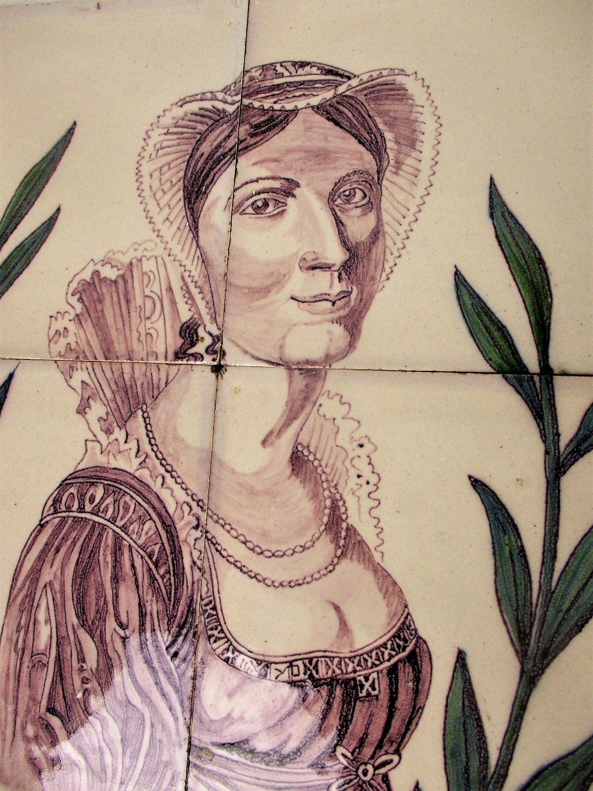Antique Delft Tile Dutch Tableau Picture Mural Frame Polychrome 18th/19th C photo for sale