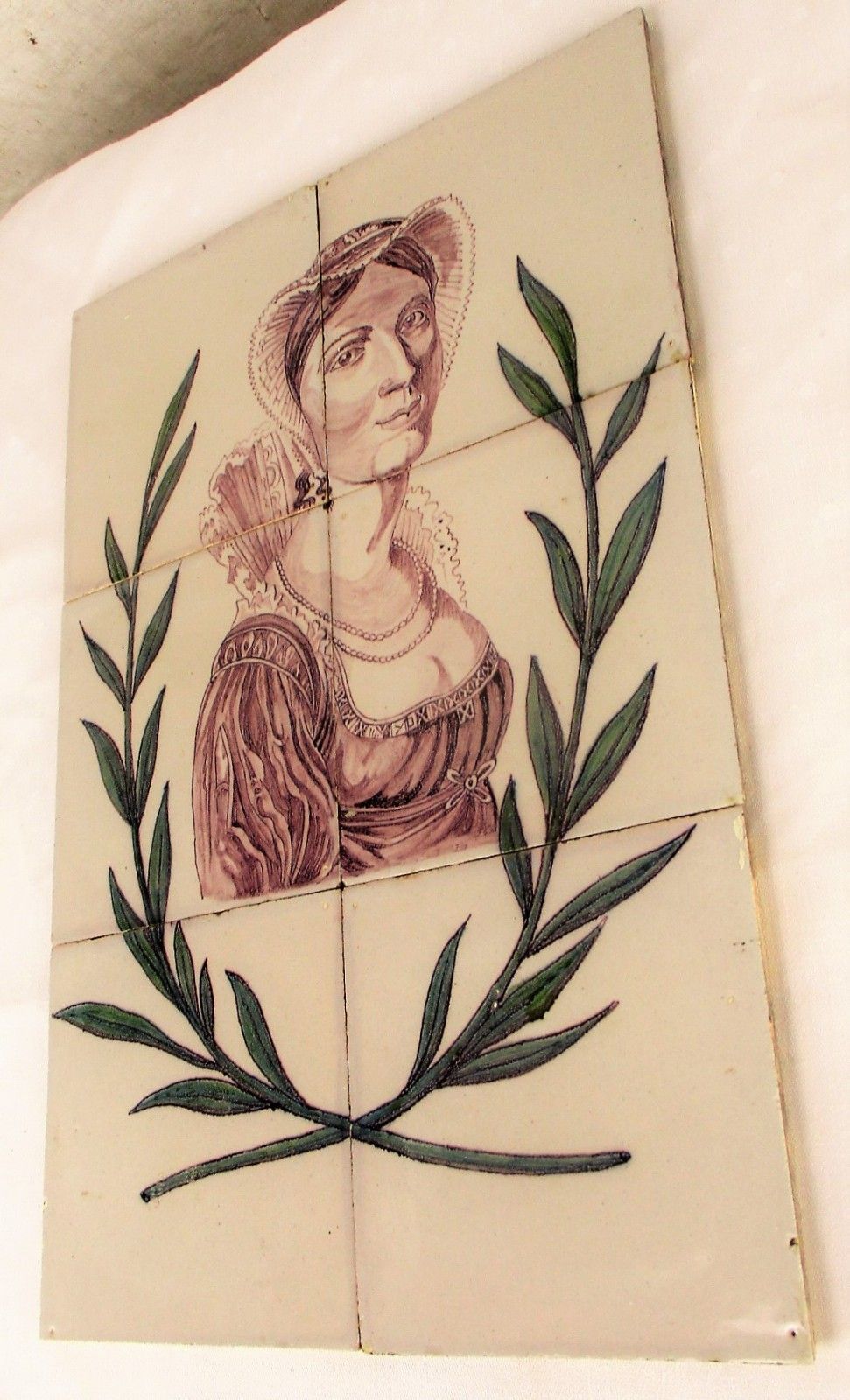 Antique Delft Tile Dutch Tableau Picture Mural Frame Polychrome 18th/19th C photo Art