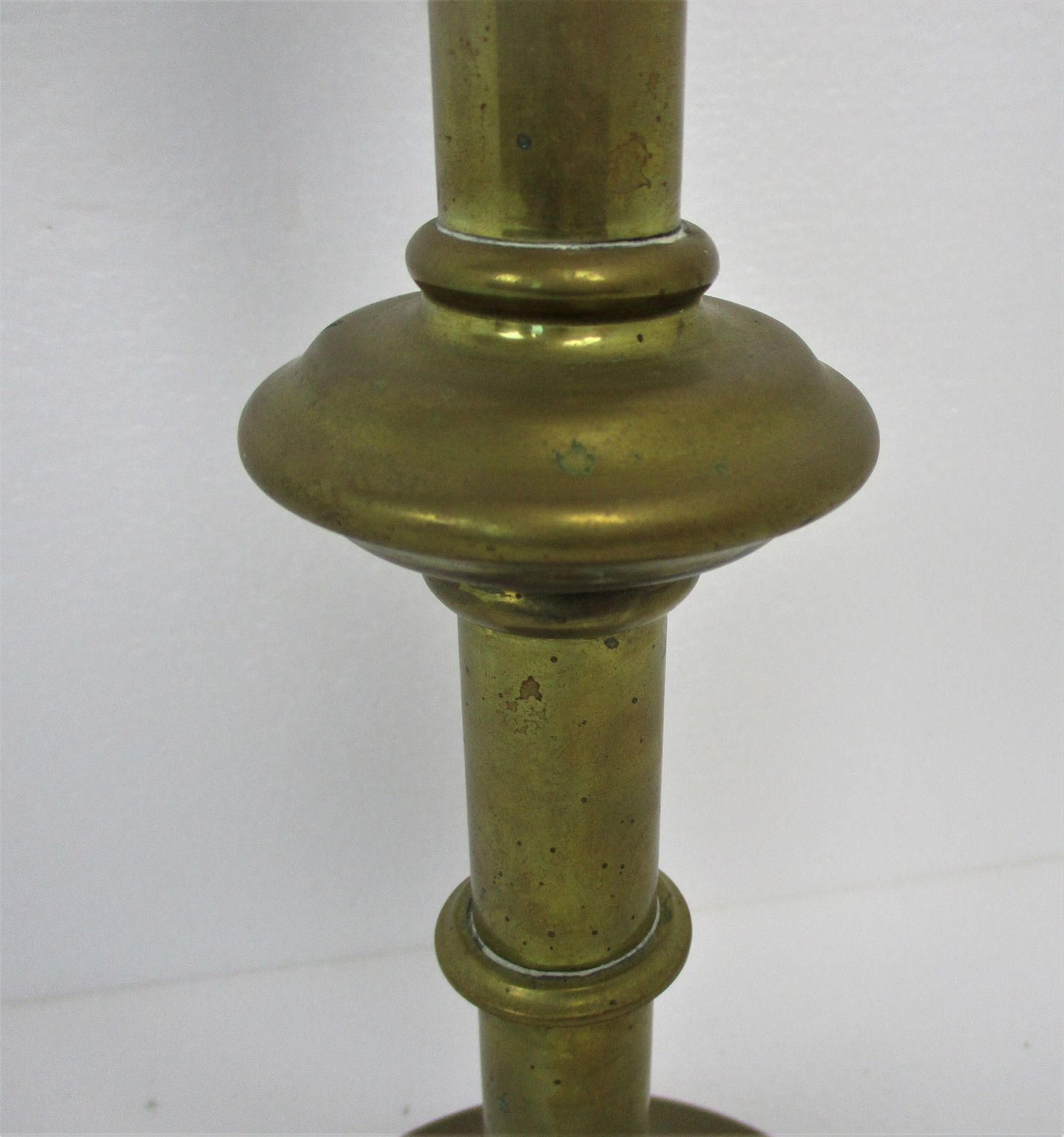 Antique Candle Holder Candle Stick Church  Chapel Altar Monastery Brass 17.12&Qu photo for sale