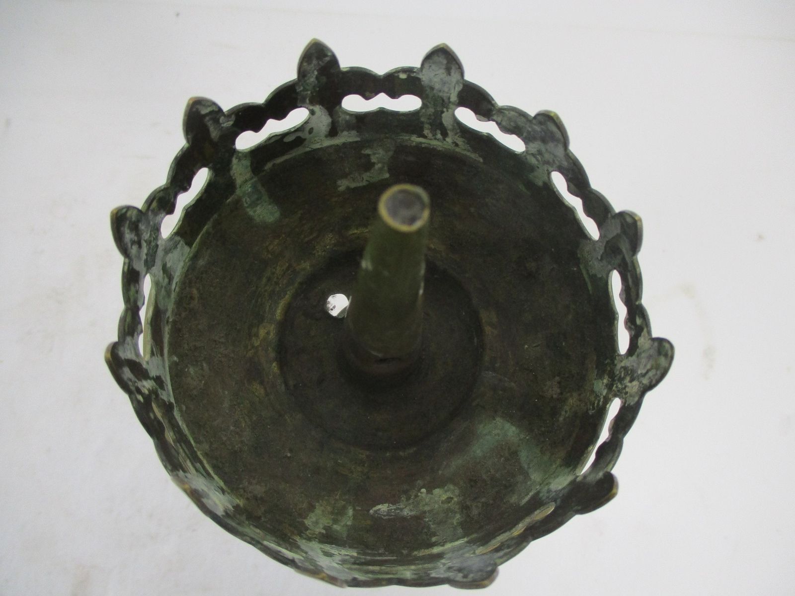Antique Candle Holder Candle Stick Church  Chapel Altar Monastery Brass 17.12&Qu photo 223.0