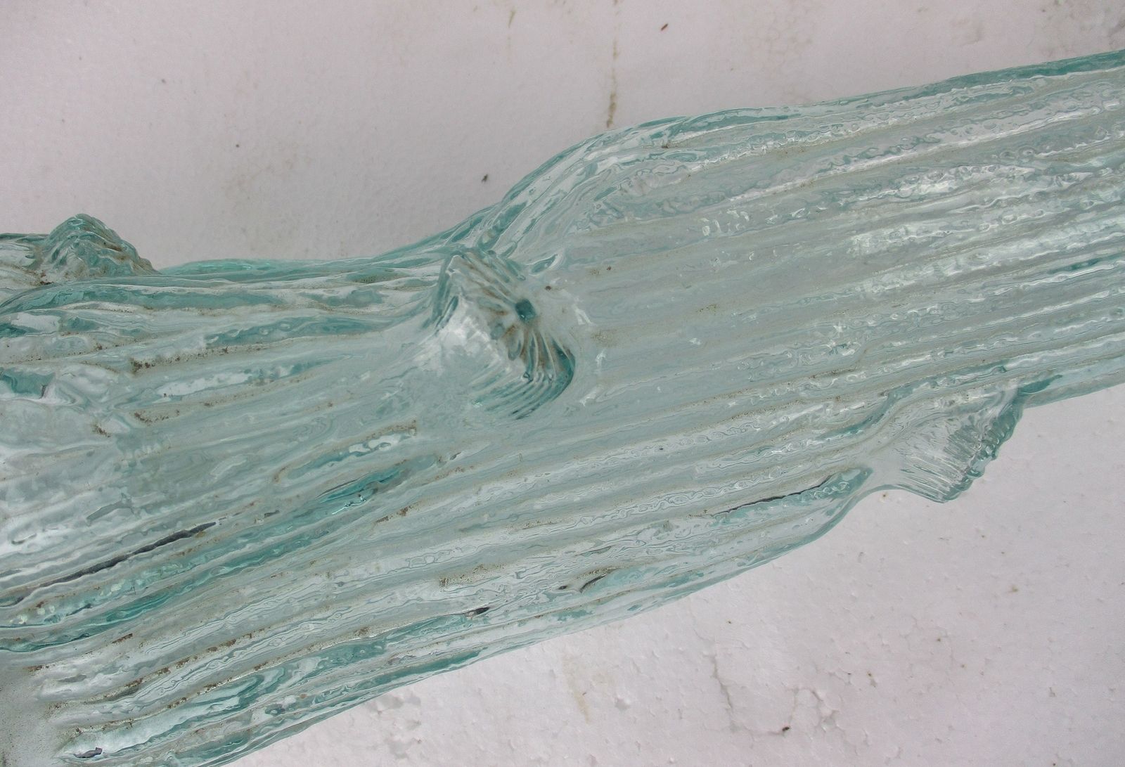 Large Retro Funky Art  Glass Dripped Bottle Vase Extremely Htf photo Home Decor