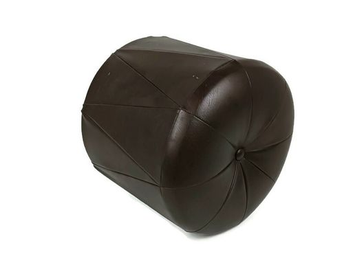Retro Footstool Stool Pouf Ottoman Seat Vintage Semi Leather Brown