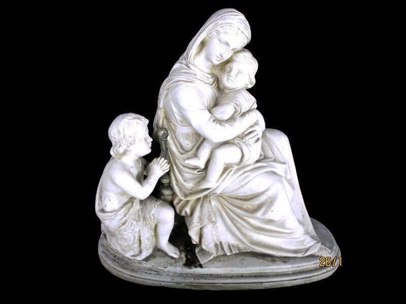 Large Virgin Mary Madonna Della Sedia Seggiola Resin Statue After Rafael John Th