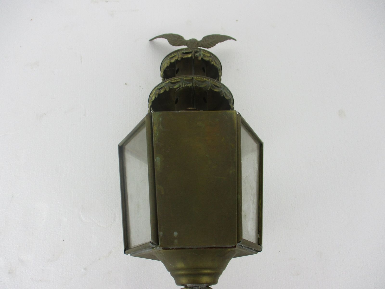 Antique Brass Architectural Carriage Porch Lamp Wall Lamp Glass Brass Eagle Coll photo buy