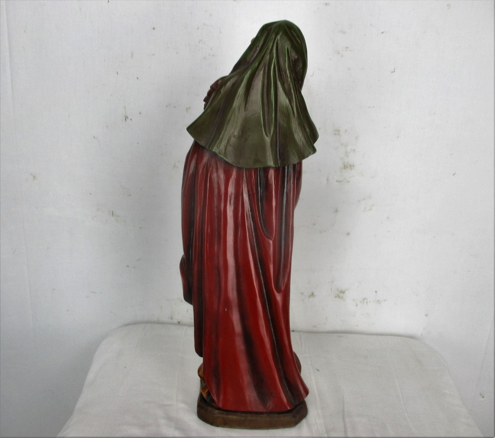 Polychrome Large Statue Virgin Mary Madonna Holy Mother Infant Child 22.83" photo buy