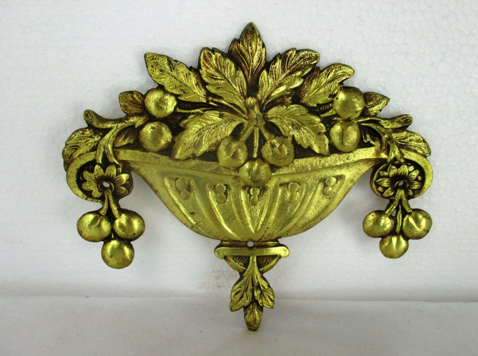 Antique Brass Furniture Trim Flower Basket Reclaimed Hardware Architectural photo furniture