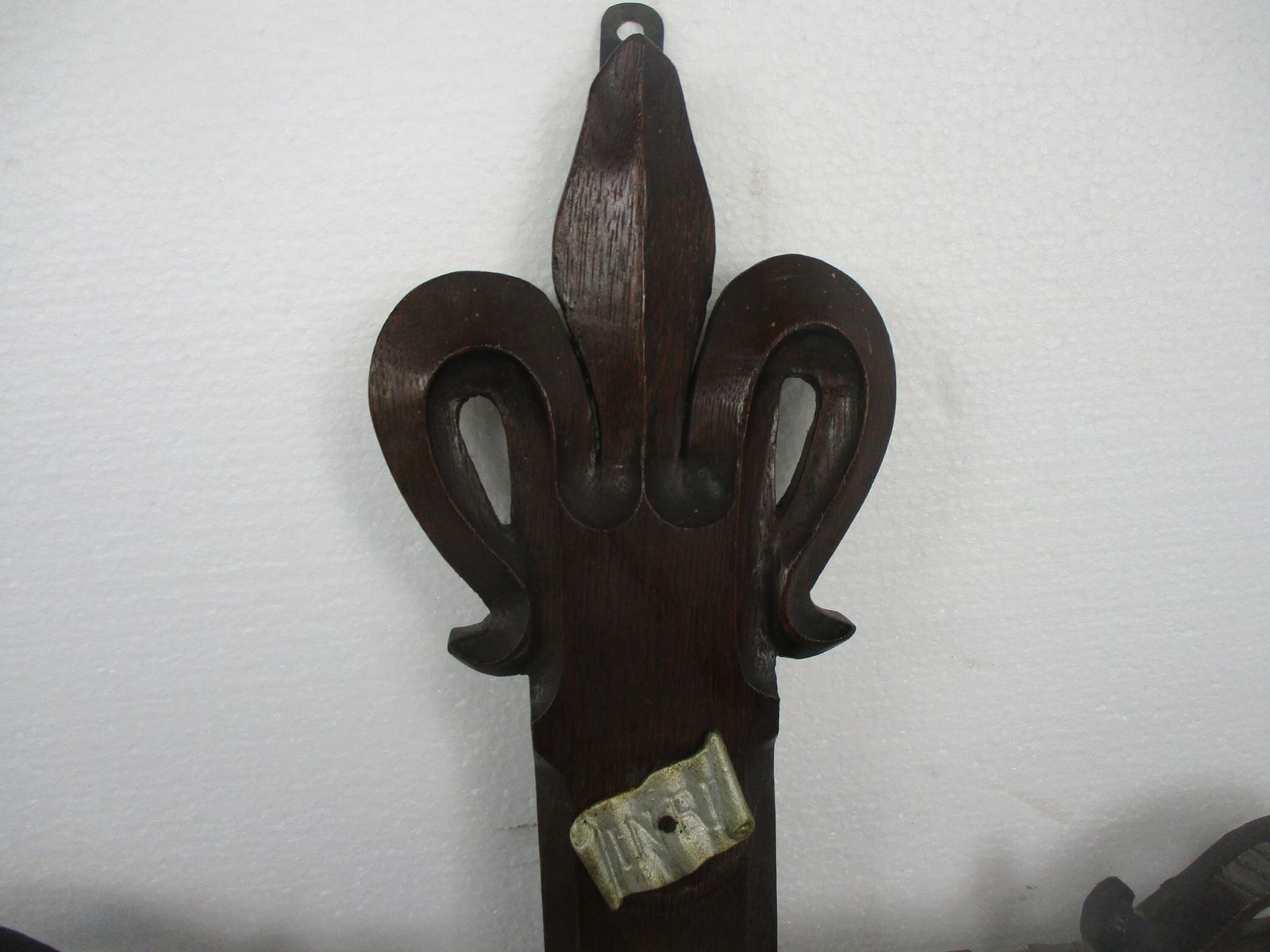 Large Hand Carved Wood Frenchg Oak Ornate Hanging Crucifix Cross Jesus Christ  S photo for sale