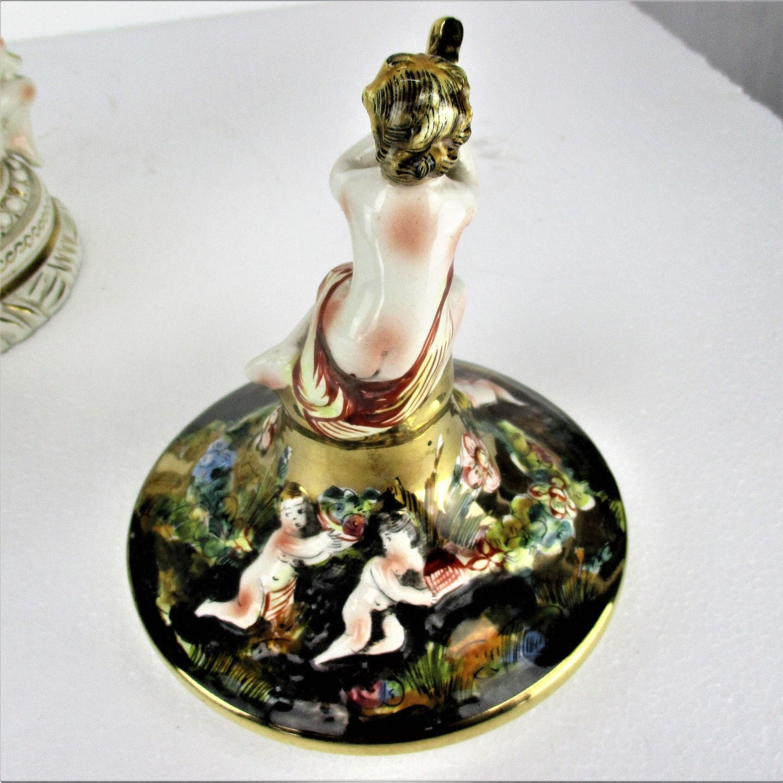 L Capodimonte Italian Centerpiece Bernini Putti Angels Woman Playing Flute Wow photo furniture