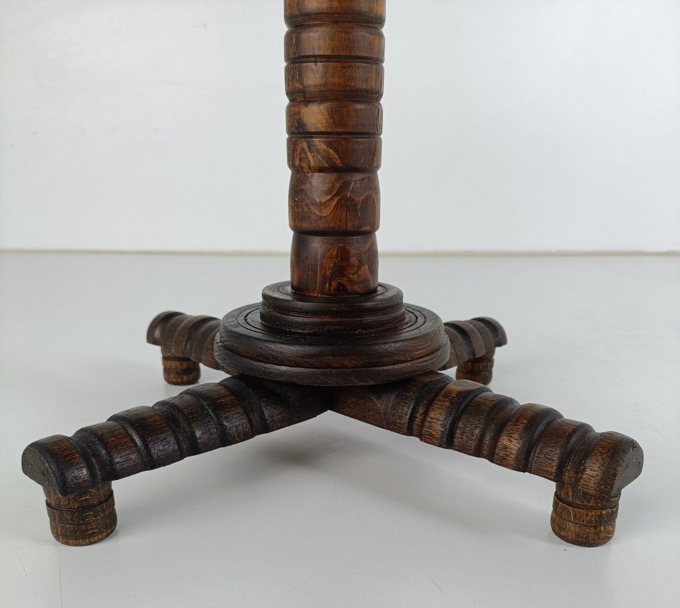 Vintage Hand Carved Ornate Plant Stand Pedestal Special Side Table Barn Style photo 244.0