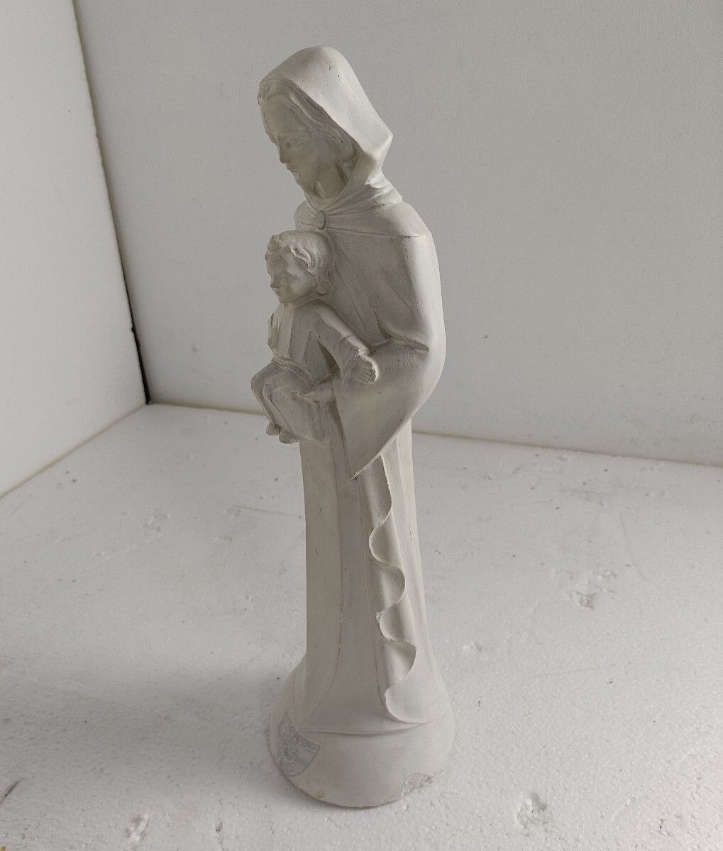 Large Statue Plaster Virgin Mary Madonna Christianity Infant Jesus Modernist photo 162.0