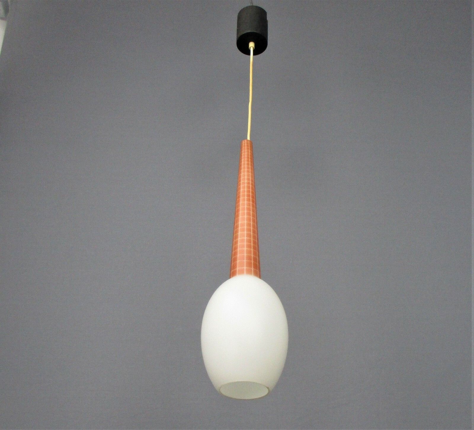 Mid Century Modern Space Age Design Pendant Lamp Chandelier Art Glass Funky photo for sale