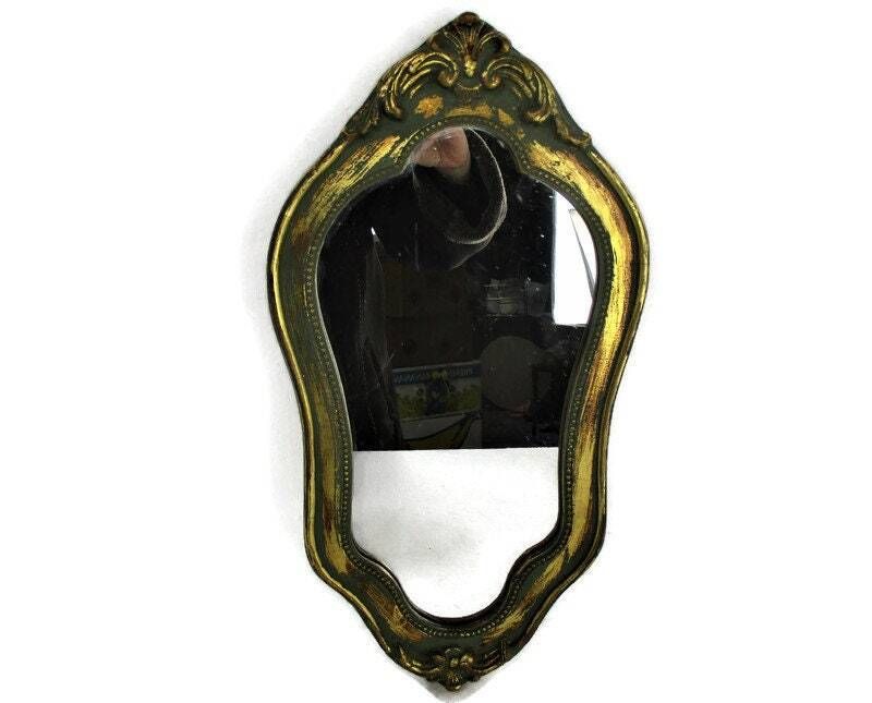 Ornate Mirror Wood Plaster Gold Gilded Ornate Hollywood Regency Style