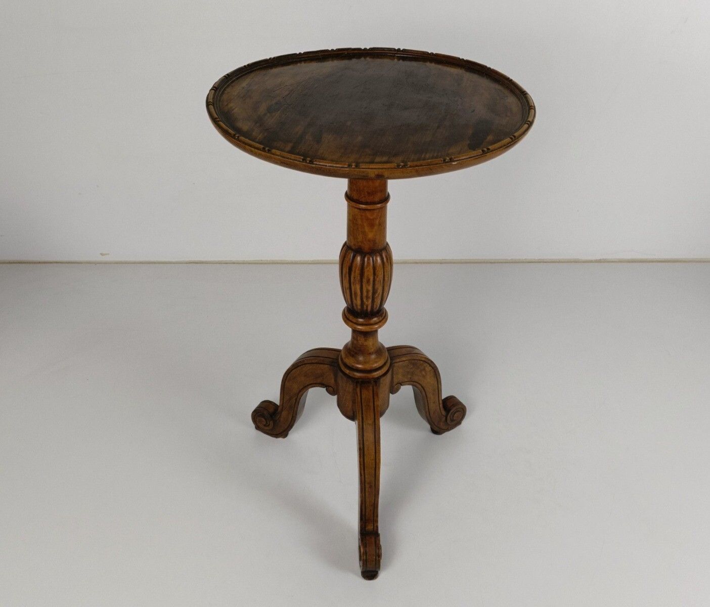 Tripod Wooden Antique Pedestal Plant Stand Bonsai Side Table Edwardian Style photo furniture