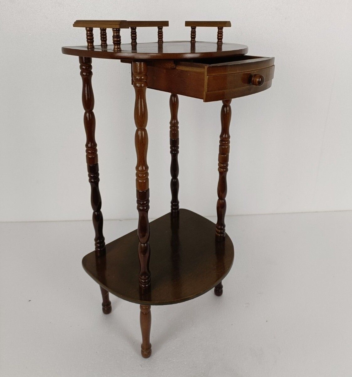 Pedestal  Side Table Plant Bonsai Stand Italian Wood Vintage Etagère Display Ca photo furniture