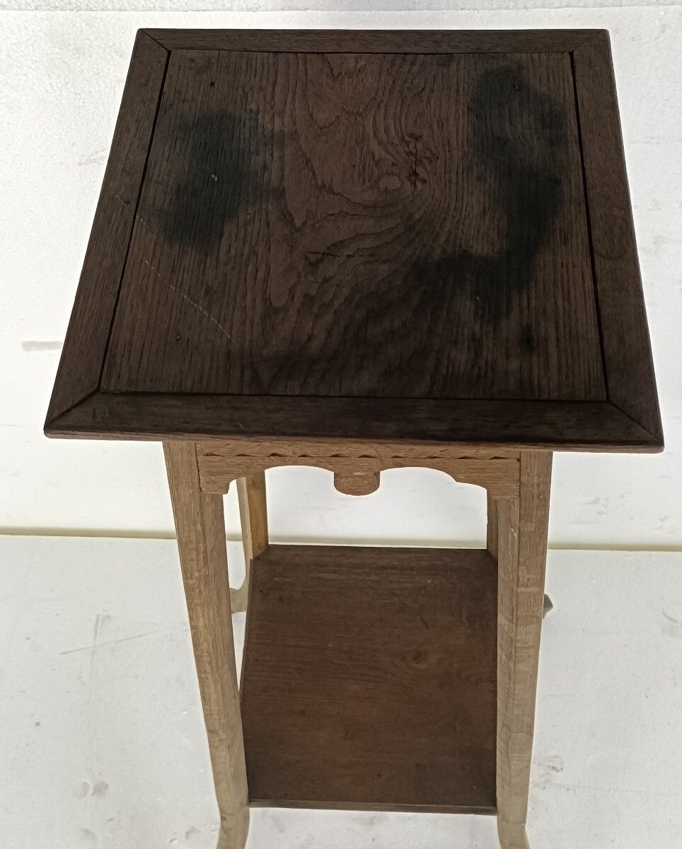 Large Art Nouveau Pedestal Side Occasional Table Plant Flower Stand Two Tier Art photo 466.0