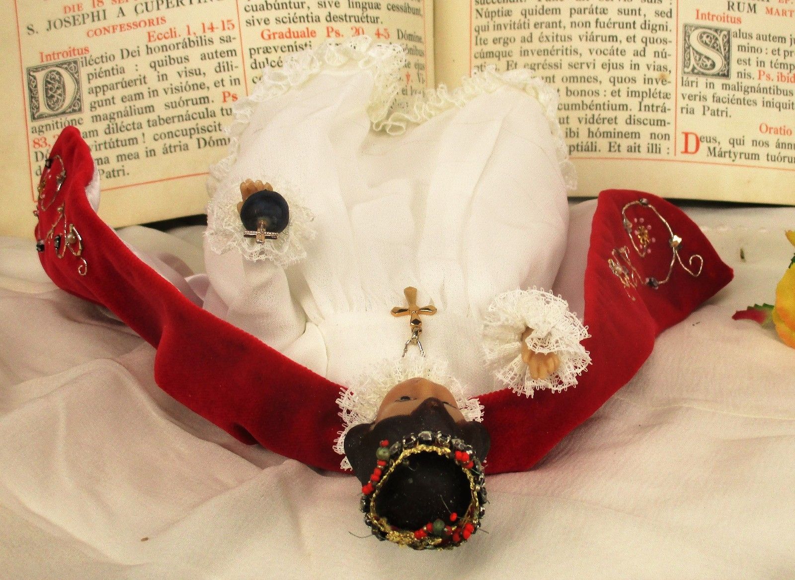 Figurine Statue Wax Little Infant Of Prague Santo Nino Doll Collector  Htf 8.6" photo buy