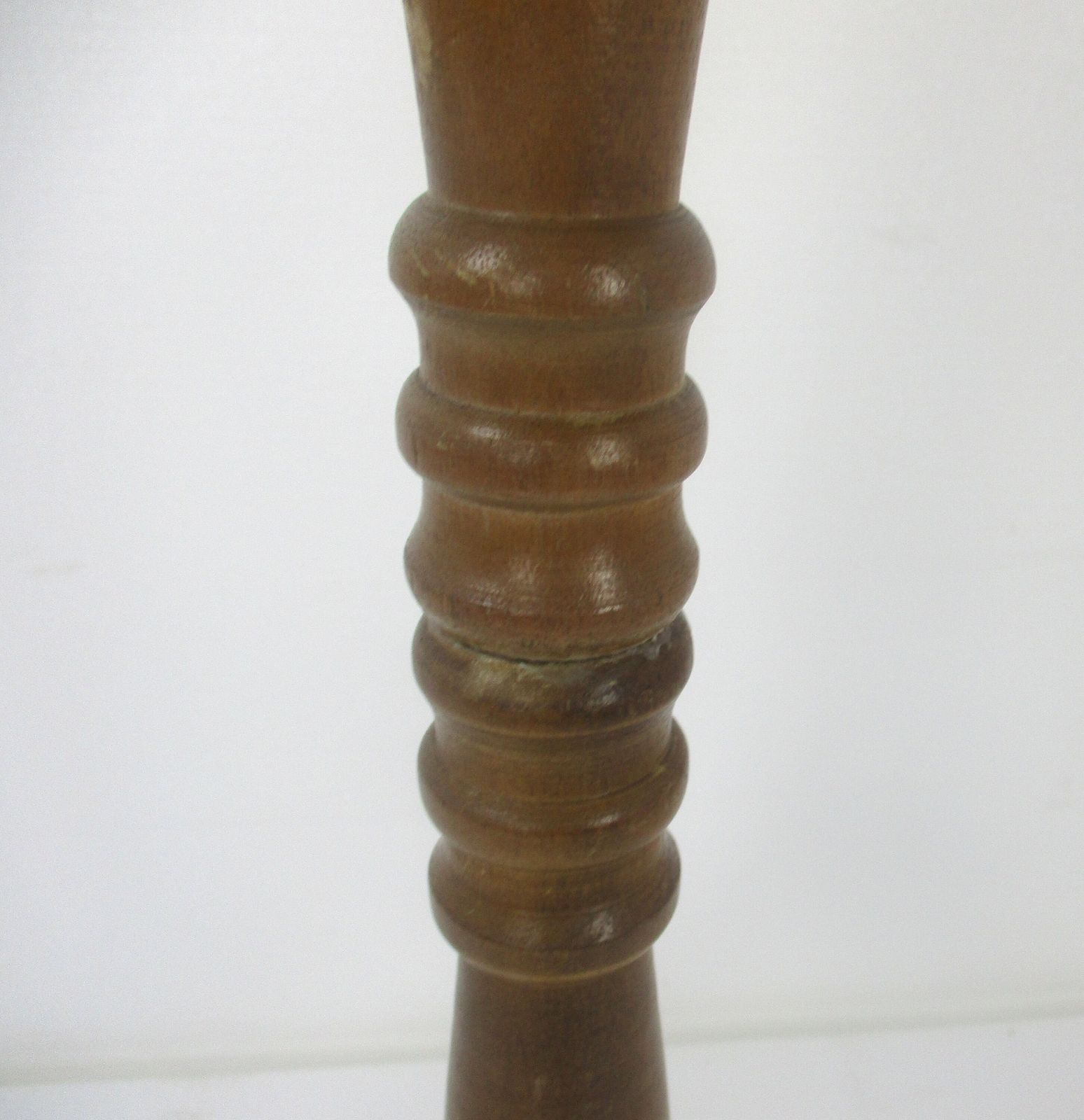 Hand Carved Wood Pedestal Display Side Table Plant Stand Barn Country Style Trip photo vinterior