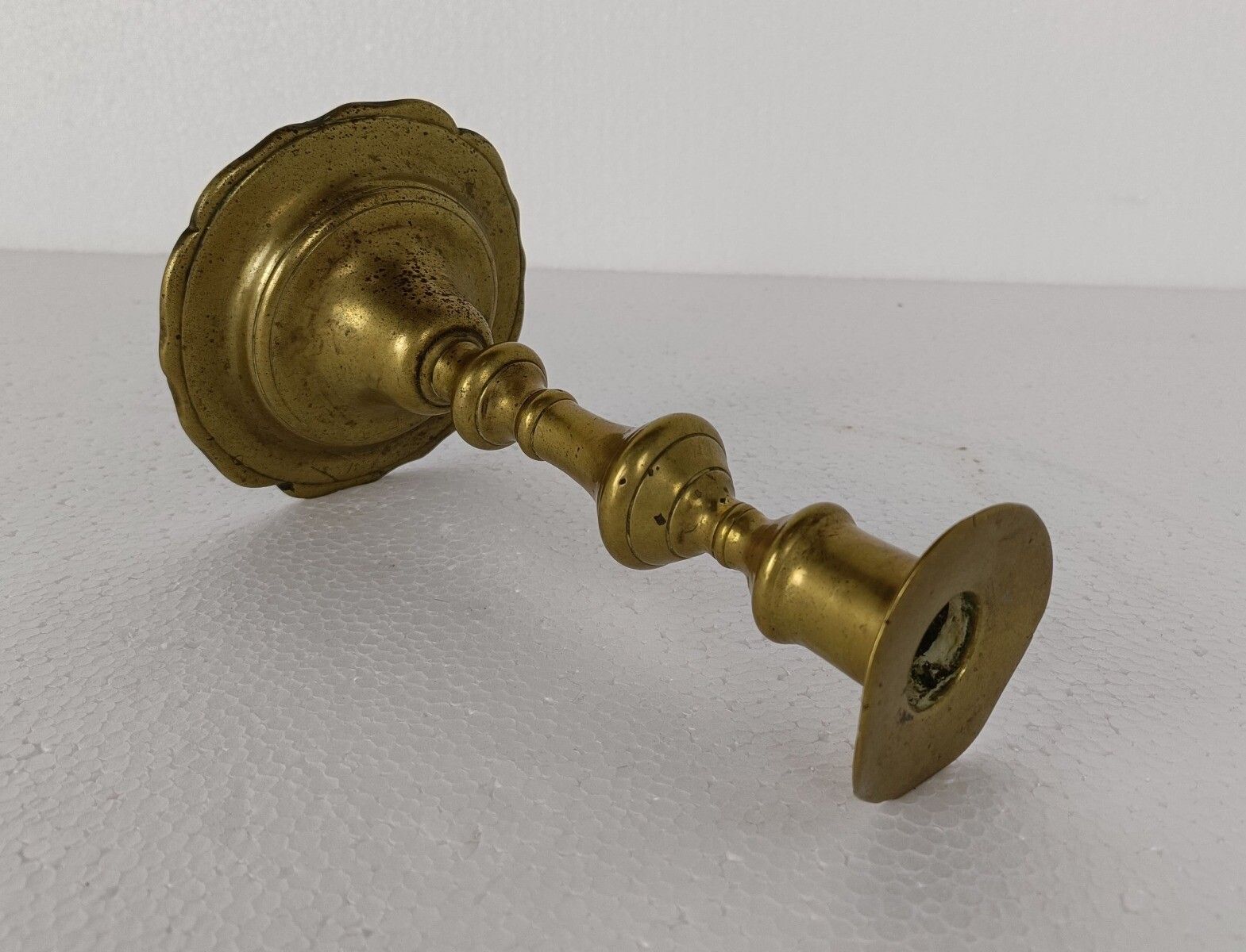 Louis XIV Antique Candle Stick Torch Candle Holder Brass 18th Century photo for sale