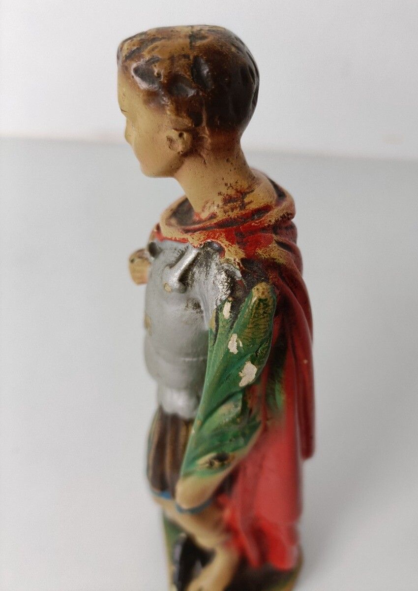 Saint Donatus Of Muenstereifel Plaster Statue Roman Soldier Collector Htf photo vinterior