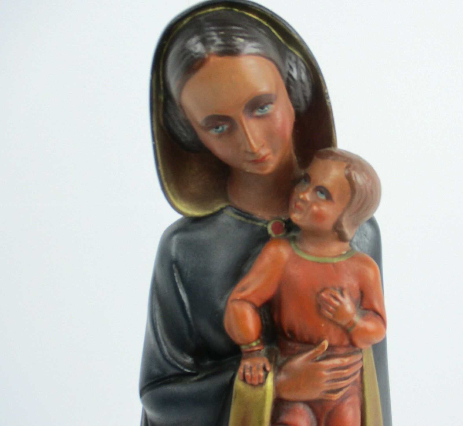 Xl Chapel Virgin Mary Madonna Infant Child Plaster Statue Signed Van Laere 20.86 photo furniture