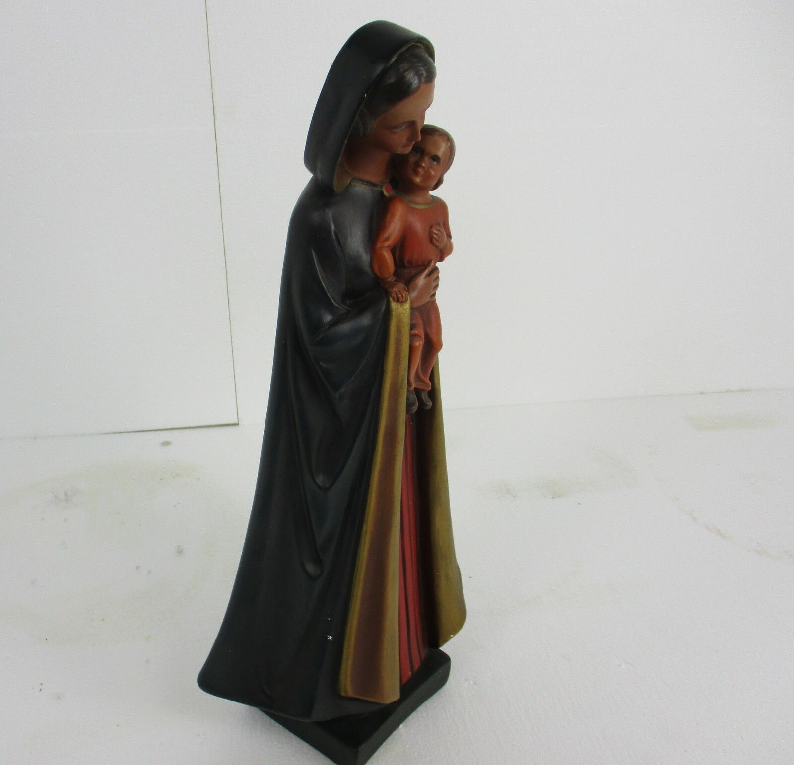 Xl Chapel Virgin Mary Madonna Infant Child Plaster Statue Signed Van Laere 20.86 photo for sale