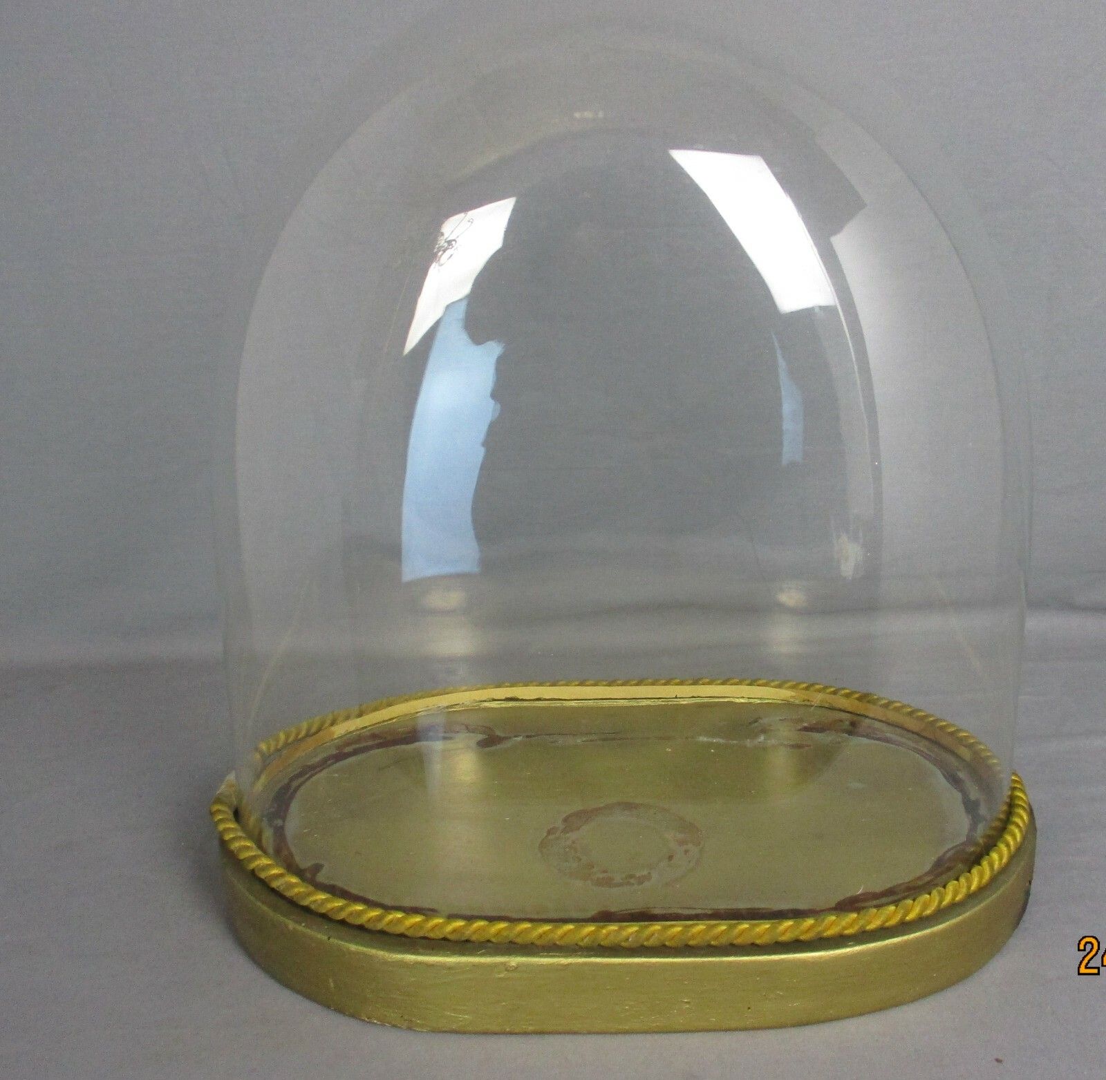 Antique Victorian Oval Hand Blown Glass Globe Dome Doll Clock H 14.17" W 13.89"! photo furniture
