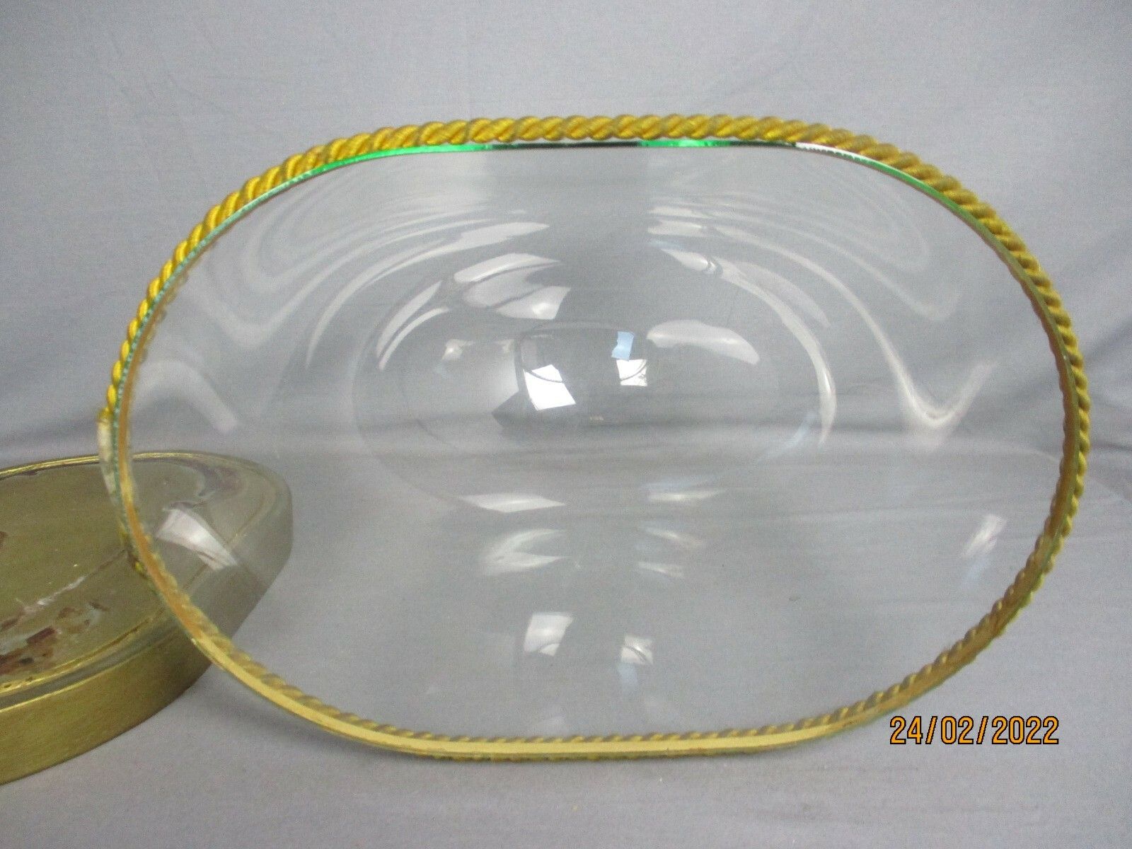 Antique Victorian Oval Hand Blown Glass Globe Dome Doll Clock H 14.17" W 13.89"! photo 631.0