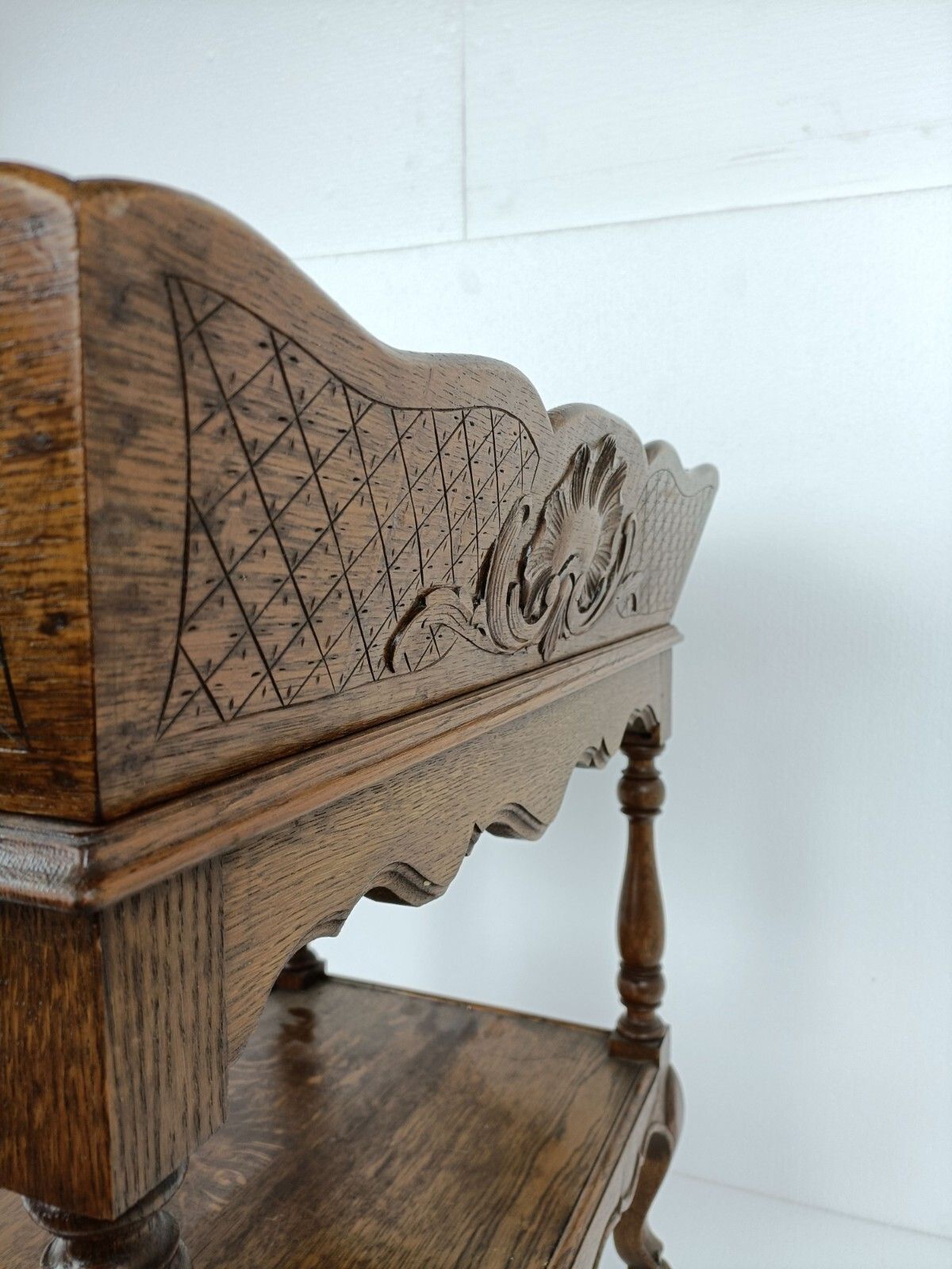 photo furniture Bar Cocktail Tea Cart Trolley  Mid Century Modern Kitchen Island Ornate Wood Wow