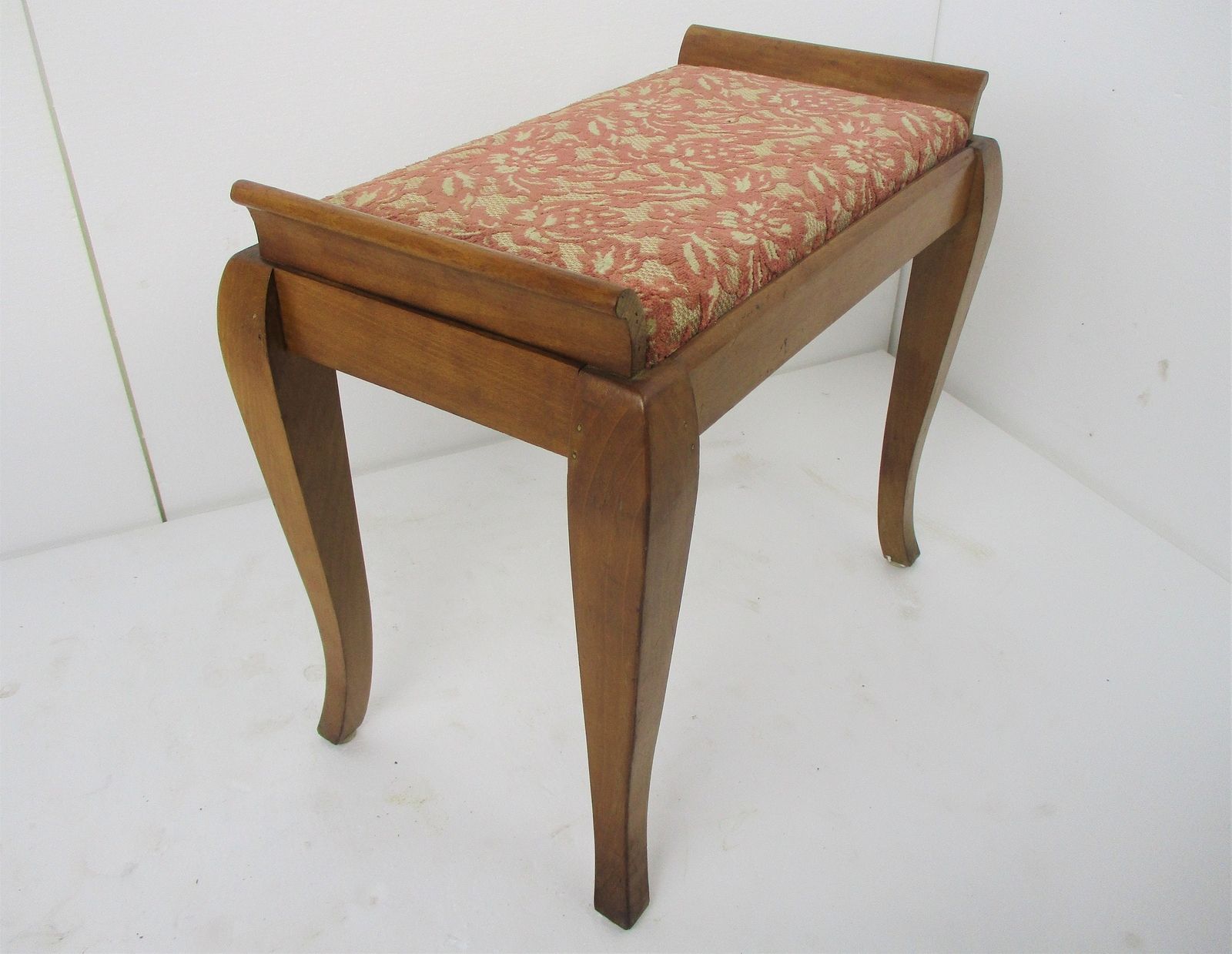 Modernist Retro Wooden Oak Stool Ottoman Footstool Danish Modern Style Pop Art photo for sale