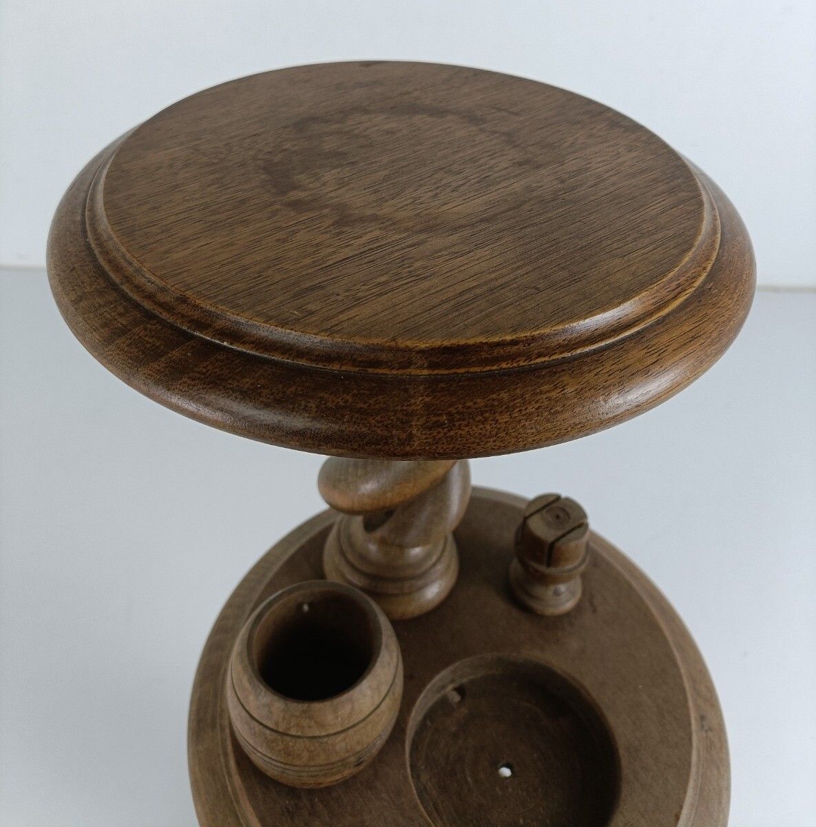 Gorgeous Plant Stand Pedestal Side Table, Smokers Table, Open Barley Twist, Orna photo vinterior