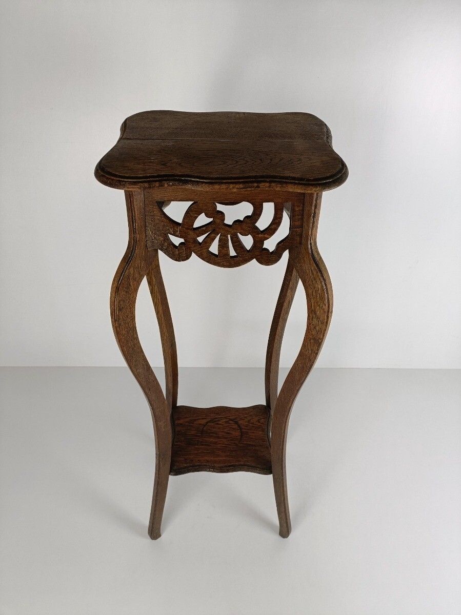 Art Nouveau Pedestal Table Plant Two Tier  Flower Stand Side Table Country Farmh photo furniture